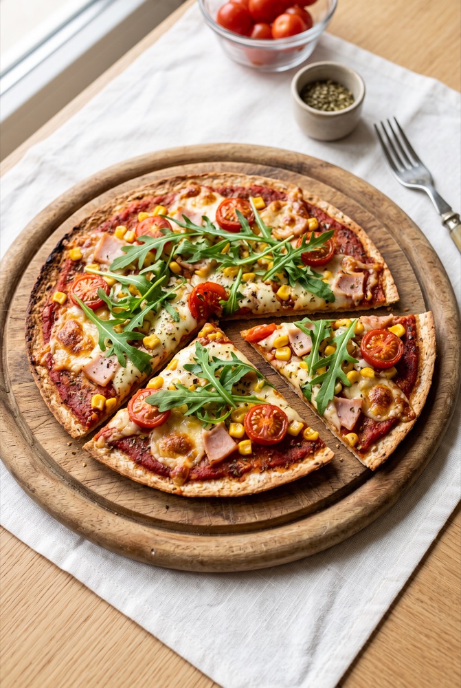 Pizza z tortilli - inspiracja podania z diety Deep Breath