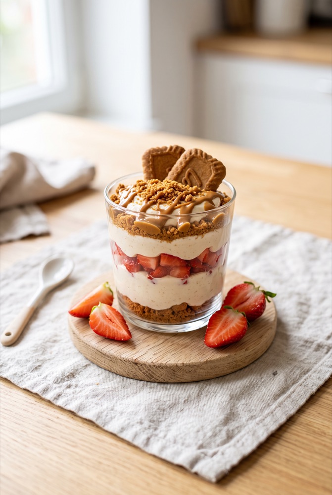 Proteinowy deser Lotus Biscoff - inspiracja podania z diety Deep Breath