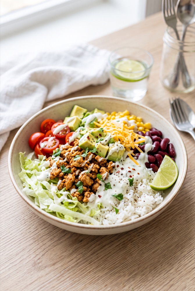 Taco Bowl - inspiracja podania z diety Deep Breath