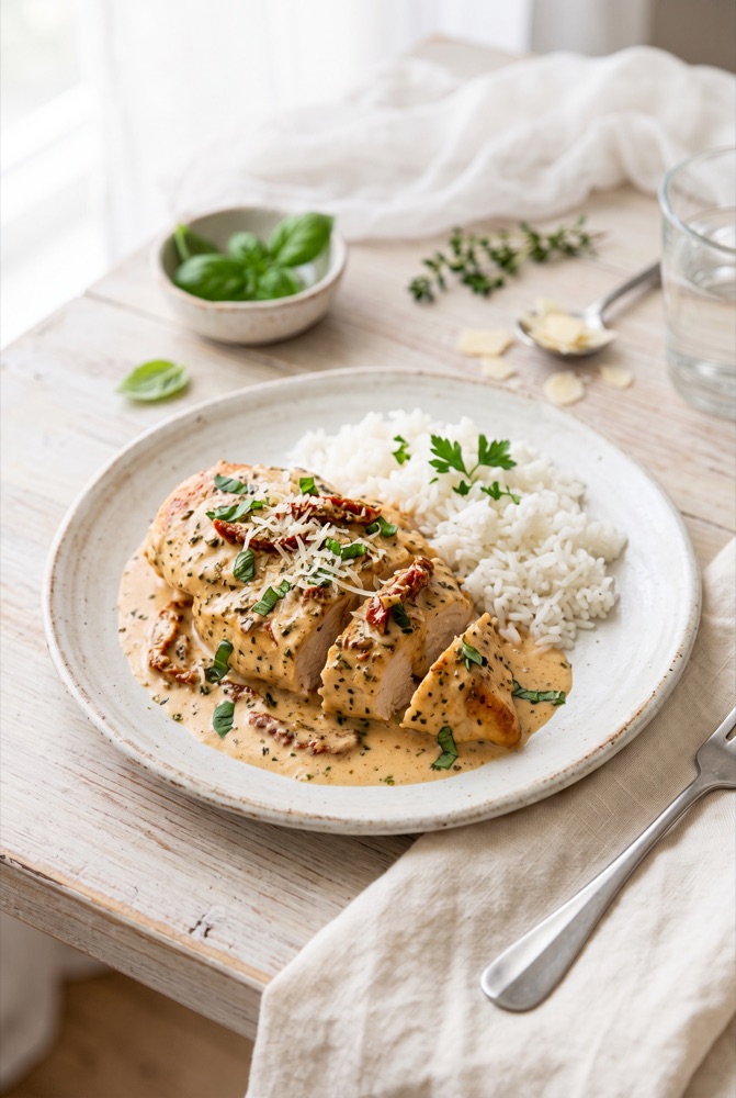 Marry Me Chicken - inspiracja podania z diety Deep Breath